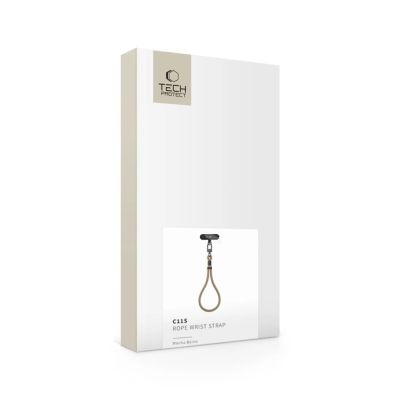 8. Smycz Tech-Protect C11S Rope Wrist Strap do telefonu - beżowa