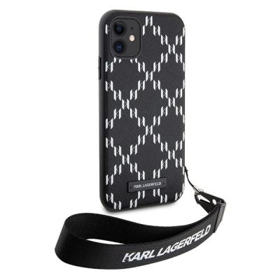 4. Etui Karl Lagerfeld Monogram Losange Saffiano na iPhone 11 / Xr - czarne