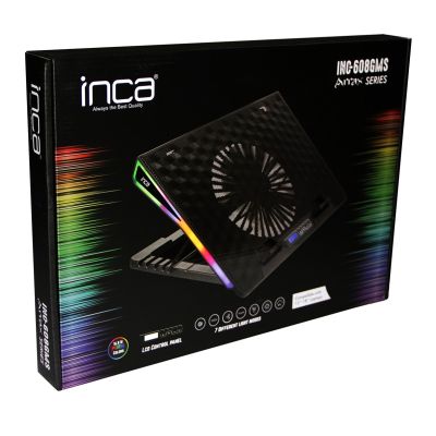 6. Inca INC-608GMS stojak na laptop Podstawka na notebooka Czarny 43,2 cm (17")