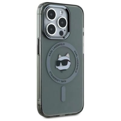 2. Karl Lagerfeld KLHMP15XHLSCHK iPhone 15   Pro Max 6.7" czarny/black hardcase IML Metal Choupette Head MagSafe