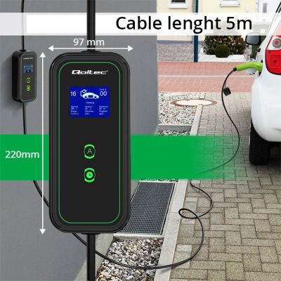 10. Qoltec Mobilna ładowarka EV 2 w 1 typ2, 3.5kW, 230V