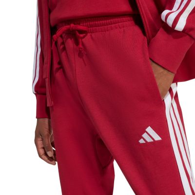 4. Spodnie męskie adidas Essential 3-Stripes French Terry bordowe KR2702