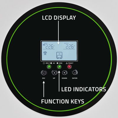 3. Hybrydowy inwerter solarny Qoltec Off-Grid 11000W | 160A | 48V | MPPT | BMS | Sinus | opcja Wi-Fi | Power Factor 1.0