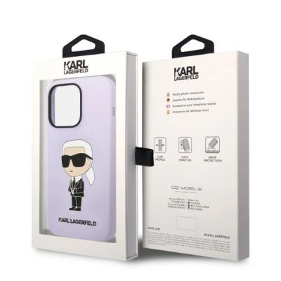 8. Etui Karl Lagerfeld KLHCP14LSNIKBCU iPhone 14 Pro - fioletowe