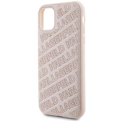6. Etui Karl Lagerfeld Quilted K Pattern na iPhone 11 / Xr - różowe