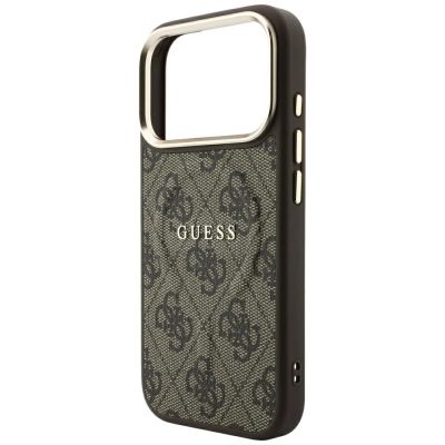 6. Etui Guess Embossed 4G Classic MagSafe na iPhone 17 Pro Max / 18 Pro Max - brązowe