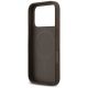 7. Etui Guess Leather 4G Triangle Strass MagSafe na iPhone 17 Pro - brązowe