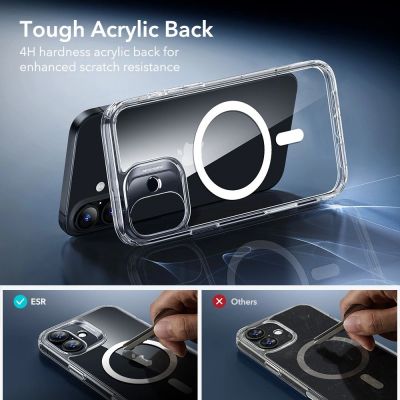 7. Zestaw ESR Classic Hybrid MagSafe + Szkło hartowane na iPhone 17 - przezroczyste