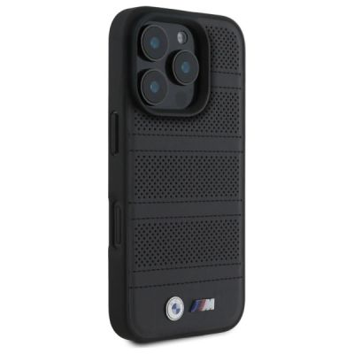 4. Etui BMW M Perforated And Stitched Line MagSafe na iPhone 16 Pro Max - czarne