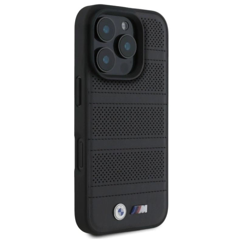 4. Etui BMW M Perforated And Stitched Line MagSafe na iPhone 16 Pro Max - czarne