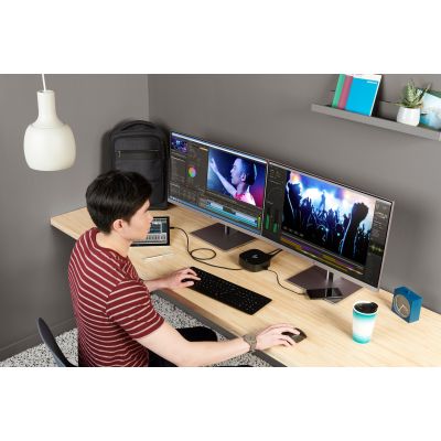 23. Stacja dokująca + zasilacz HP USB-C Dock G5 100W czarna 5TW10AA