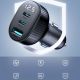 9. Ładowarka samochodowa Joyroom JR-CCD04 30W 2x USB-C USB-A z wyświetlaczem - czarna