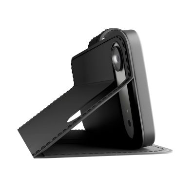 7. Etui Puro Wallet Stand na iPhone 17 Air z ekoskóry, z klapką, portfelem i funkcją podstawki - czarne