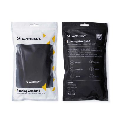 15. Wozinsky opaska na telefon do biegania armband czarna (WABBK1)