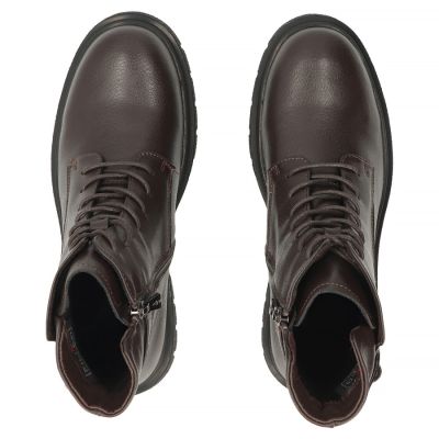 5. Skórzane botki damskie workery ciemny brąz Filippo DBT8018