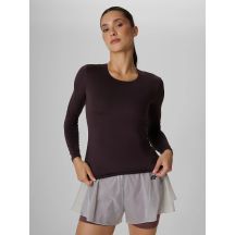 Longsleeve treningowy slim szybkoschnący damski 4F 4FRAW26TFLOF0733-80S