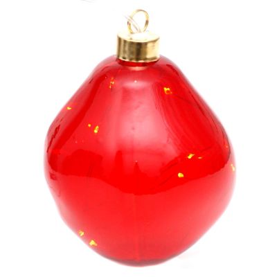15. BOMBKA FORMÓWKA SZKLANA KROPLA LED 10CM RED