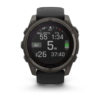 20. Zegarek Garmin Fenix 8 Solar Sapphire Titanium Carbon Grey DLC Black