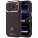Etui Guess Saffiano Small 4G & Classic Logo MagSafe na iPhone 18 Pro / 17 Pro - burgundowe
