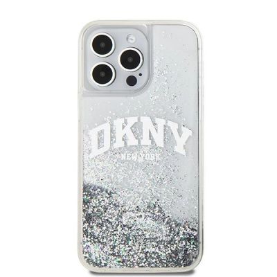 3. Etui DKNY Liquid Glitter Big Logo na iPhone 15 Pro Max - białe