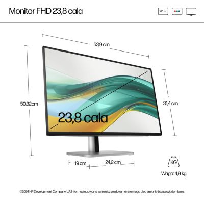 5. MONITOR HP LED 23,8” S5 Pro 524pf (9D9L6UT)