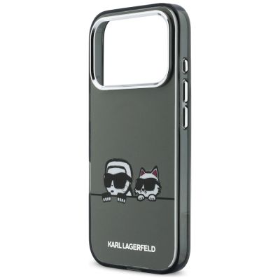 6. Etui Karl Lagerfeld IML Karl & Choupette Peekaboo Logo MagSafe na iPhone 17 Pro - czarne