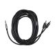 6. Kabel audio 3,5 mm męski na 2RCA męski 5m czarny
