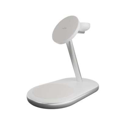 2. Ładowarka bezprzewodowa 3 w 1 Puro Mag Station Qi2 kompatybilna z MagSafe - biała