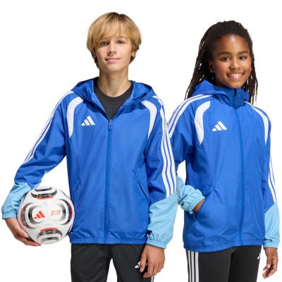 Kurtka dla dzieci adidas Tiro 26 Competition All Weather niebieska KB0157