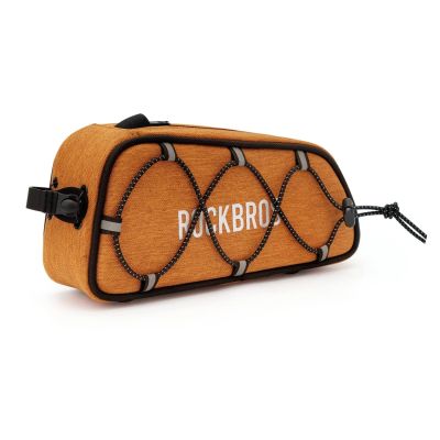 2. Torba rowerowa Rockbros 30120045004 ROAD TO SKY na górną rurę ramy wodoodporna 0,7L - pomarańczowa