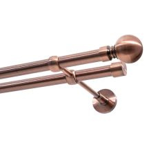KARNISZ PODWÓJNY FI 19 MM  MIEDZ 400 CM MODERN  KOWALSKI