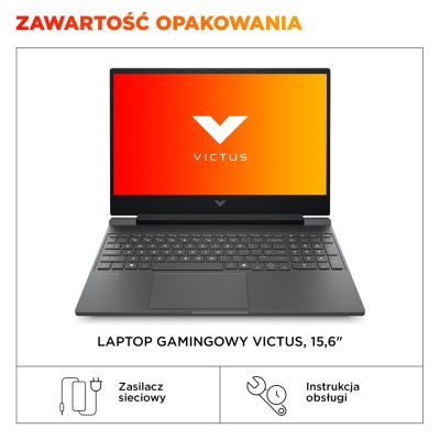 5. HP Victus 15-fb3231nw Ryzen 7 7445HS 15,6"FHD IPS 144Hz 300nits AG 16GB DDR5 5600 SSD512 RTX4050_6GB Cam 720p 70Wh Win11 Gray 2Y