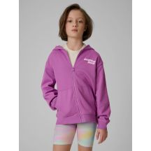 Bluza dresowa loose z kapturem dziewczęca 4F 4FJRSS26TSWSF2902-51S