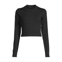 Koszulka CASALL Soft Rib Mock Neck Long Sleeve czarny