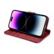 9. iCarer Wallet Case 2in1 etui iPhone 14 Pro Max skórzany pokrowiec z klapką Anti-RFID czerwony (WMI14220728-RD)