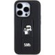 4. Etui Karl Lagerfeld Gripstand Saffiano Karl&Choupette Pins na iPhone 15 Pro - czarne