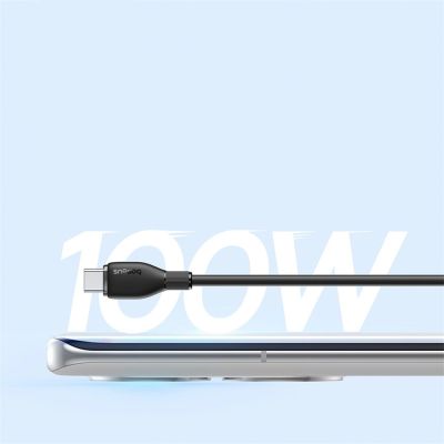 11. Kabel Baseus Pudding Series 100W USB-A - USB-C 2m - czarny
