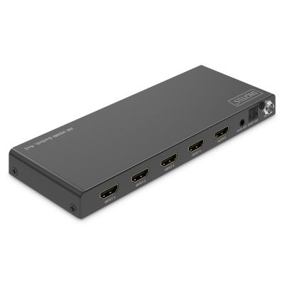 12. Przełącznik HDMI 4x1, 8K/60Hz (4:4:4) z HDR, 48 Gbps, HDCP 2.3, Toslink / Stereo, EDID