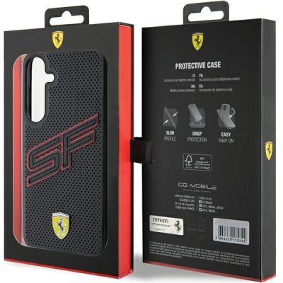 8. Etui Ferrari Big SF Perforated na Samsung Galaxy S24+ - czarne