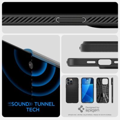 13. Etui Spigen Liquid Air na iPhone 14 Pro - czarny mat
