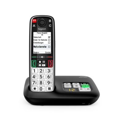 4. Gigaset EASY 500A Telefon analogowy/DECT Nazwa i identyfikacja dzwoniącego Czarny, Srebrny
