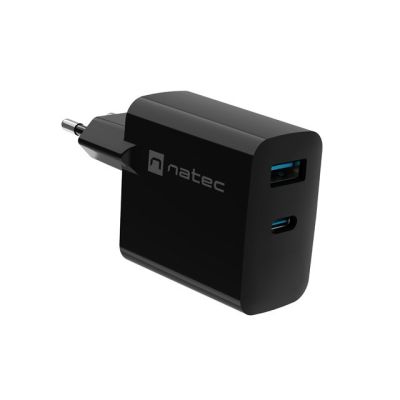 9. NATEC ŁADOWARKA RIBERA GAN 1X USB-A + 1X USB-C 45W CZARNA NUC-2143