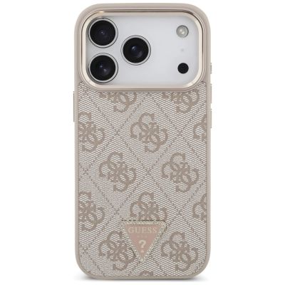 3. Etui Guess 4G Triangle Logo MagSafe na iPhone 18 Pro / 17 Pro - różowo-złote