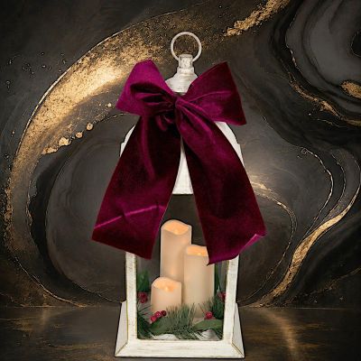 4. LATARNIA LAMPION ADWENTOWY ZNICZ LED 49CM BIAŁY 3 ŚWIECE