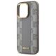 6. Etui DKNY Leather Checkered Mono Pattern MagSafe na iPhone 14 Pro - beżowe