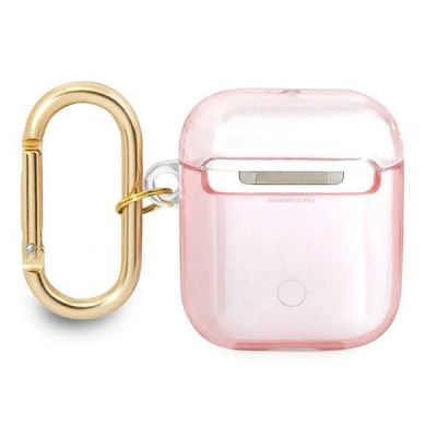 2. Etui Guess Strap Collection na AirPods 1/2 - różowe