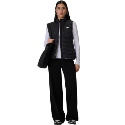 8. Kamizelka damska 4F F347 głęboka czerń 4FWSS26TVJAF347 20S