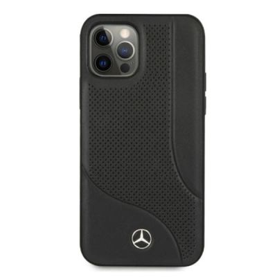 3. Etui Mercedes Leather Perforated Area na iPhone 12 Pro Max - czarne