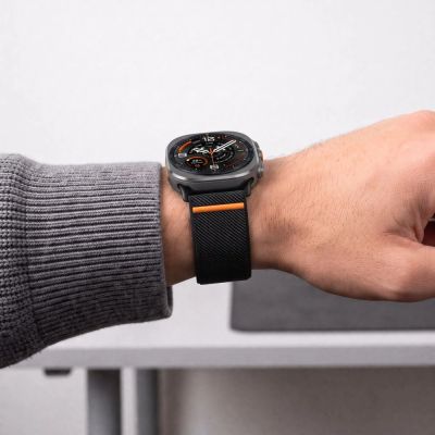 5. Pasek Tech-Protect Nylon Clasp na Samsung Galaxy Watch Ultra 47 mm - czarny