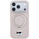 3. Etui Karl Lagerfeld with Ring Stand 360 Choupette Head Pin MagSafe na iPhone 18 Pro / 17 Pro - różowe